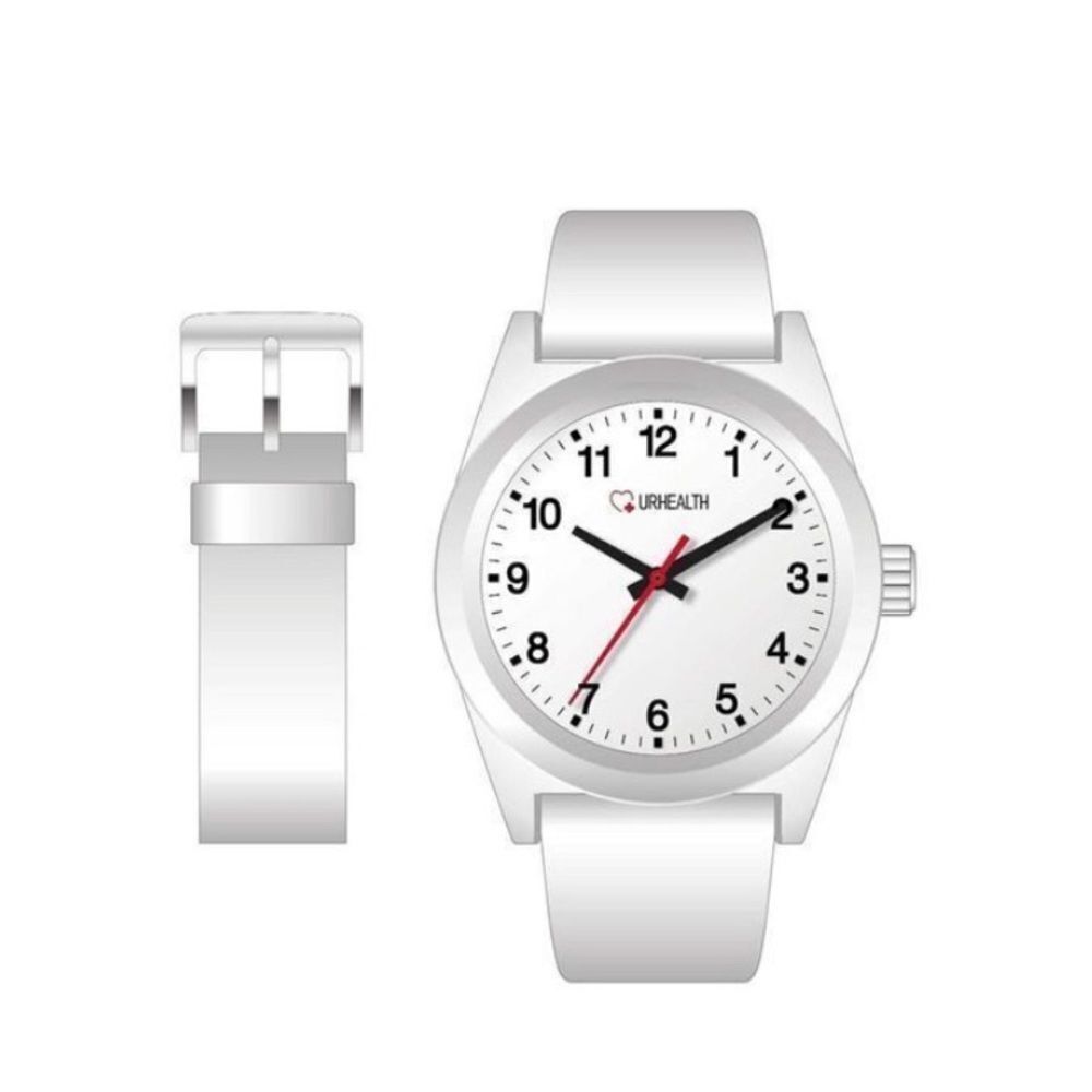NWT URHEALTH White Nurse Unisex Watch for Medical Professionals Silicone Bands